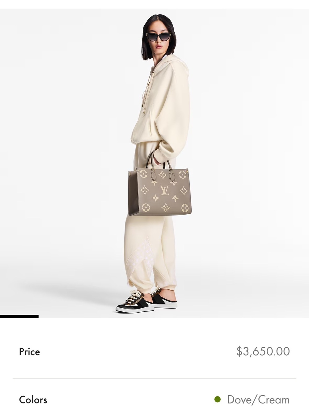 Louis Vuitton Dove/Cream Monogram on the go